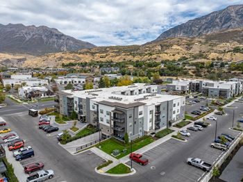 Aerial view of land property